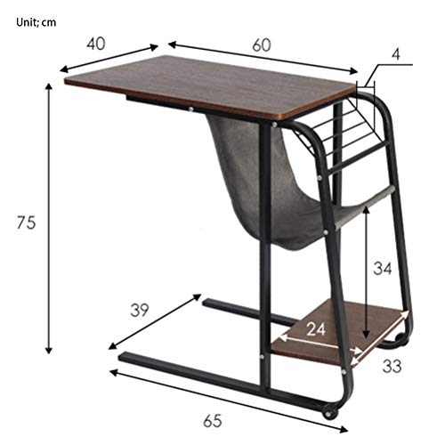 Mesas Para Portátiles Soporte De Cama Escritorio Almacenamiento Mesita De Noche Consola 60 * 40cmLado Del Sofá Portátil Portátil Tableta PC Bandeja De Soporte Para Enfermería Hospitalaria Lectura Co