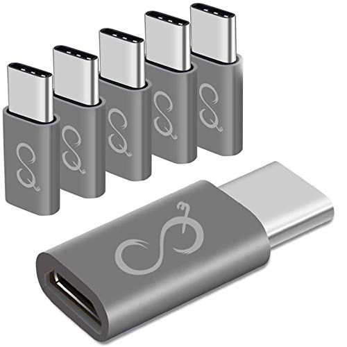 MEYUEWAL Adaptadores Micro USB a USB C, Convierte Tipo C Hembra a Micro USB Convertidor de Datos Macho para Android Samsung Galaxy S7 S6 Edge Note 5 LG G4 Nexus 5/6 Más (6Pack)