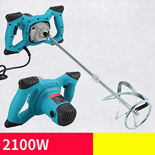 Mezclador de mortero de 220V 2100W, eléctrico Batidor de Pintura y Mortero,Agitador de Mortero con Ajustable 6 Velocidades, 0-800r / min