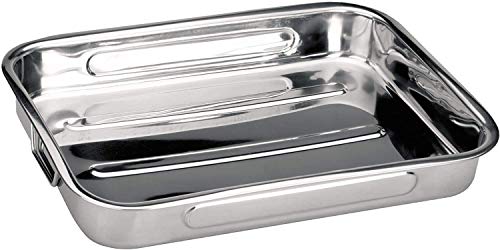 MGE - Rustidera de Horno - Asas Abatibles - Acero Inoxidable - Set de 2