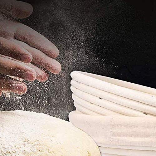 Miaoao 2 Paquetes de corrección de Pan Cesta, Hecha a Mano Rota Pan de corrección de la Cesta, for Hacer Pan de Masa fermentada de Arranque Bakers