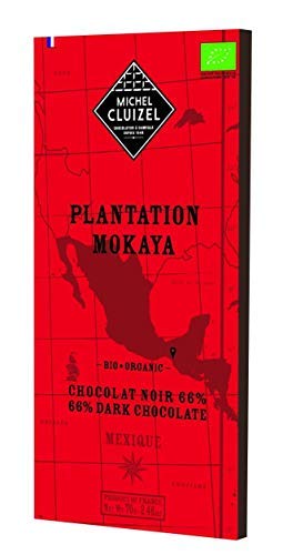 Michel Cluizel Chocolate Orgánico Cacao Oscuro 66% Plantación Mokoya México Pure Cacao Mantequilla de cacao Vainilla Bourbon Sin Soja Sin Aromas - 1 x 70