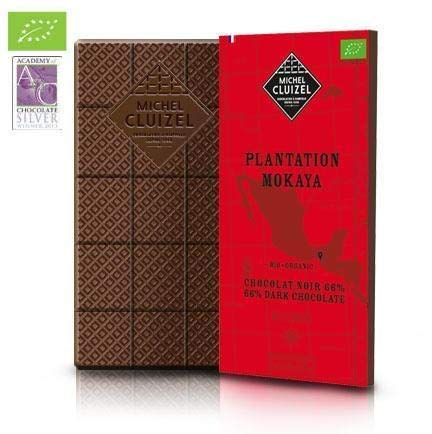 Michel Cluizel Chocolate Orgánico Cacao Oscuro 66% Plantación Mokoya México Pure Cacao Mantequilla de cacao Vainilla Bourbon Sin Soja Sin Aromas - 1 x 70