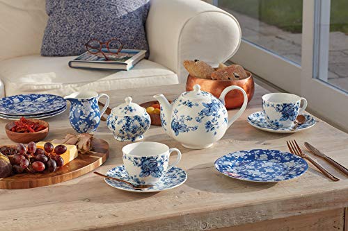 Mikasa Hampton Juego de taza de té y platillo en caja de regalo, Porcelana