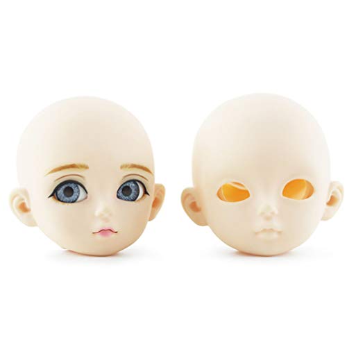 Milisten Cabeza de Muñeca 3D 1/3 Bola Articulada Cabeza de Muñecas Que Reemplaza DIY Muñeca Partes del Cuerpo Muñeca Cara Molde Muñeca Cabeza para Bjd Accesorios de Muñeca