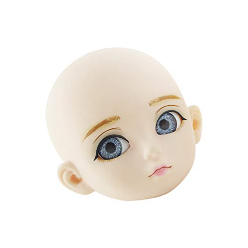 Milisten Cabeza de Muñeca 3D 1/3 Bola Articulada Cabeza de Muñecas Que Reemplaza DIY Muñeca Partes del Cuerpo Muñeca Cara Molde Muñeca Cabeza para Bjd Accesorios de Muñeca