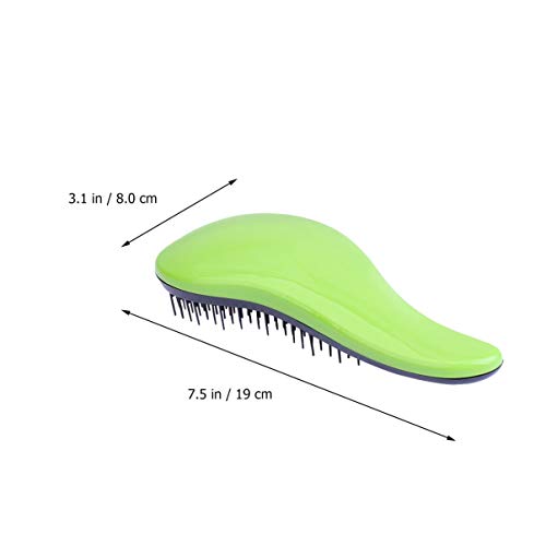 Milisten Cepillo Desenredante Deslizante para Niños Adultos Cepillo Profesional para Enredos para Cabello Natural Rizado Liso Mojado O Seco Verde