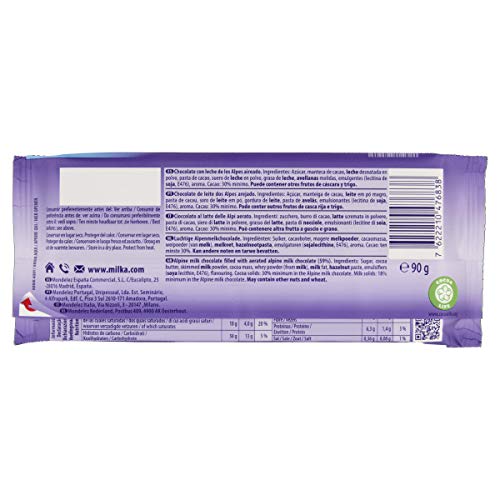 Milka Bubbly Chocolate con Leche en Textura Tierna con Burbujas - 90 g