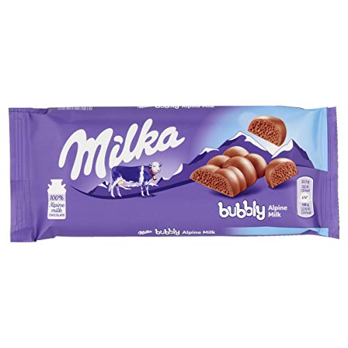Milka Bubbly Chocolate con Leche en Textura Tierna con Burbujas - 90 g
