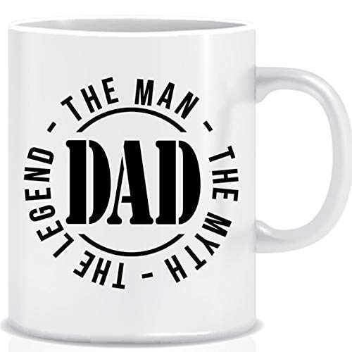 MIMUSELINA Regalo Padres Primerizos | Regalo Original para Papas | Pack Dia del Padre de Camiseta (Talla L), Taza y Llavero de Madera Dad, con Sello