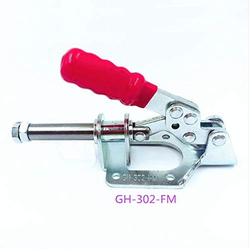 MINGZE 2pcs 32mm Toggle Clamp GH-302-F, Abrazadera rápida Pinza de soldar pieza a presión para soldar 136kg Holding Capacity Stroke Push Pull Action Hand Tool