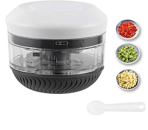 Mini cortador manual de alimentos para picar ajos, picadora de carne, herramienta de cocina para picar verduras, frutas, cebolla, ajo, ensalada, etc.