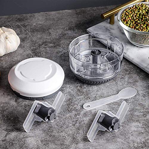 Mini cortador manual de alimentos para picar ajos, picadora de carne, herramienta de cocina para picar verduras, frutas, cebolla, ajo, ensalada, etc.