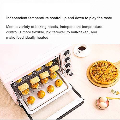 Mini horno de 35 l, horno de cocina eléctrico multifuncional de 1600 W, 4 funciones de cocción, 4 interruptores giratorios, temporizador de 60, 70 ° -230 ° C, modo de convección particularmente eficaz