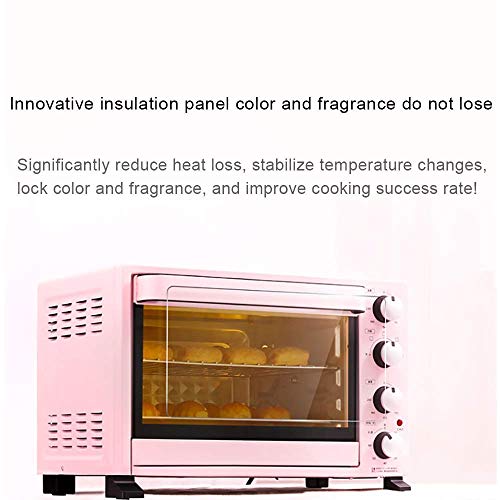 Mini horno de 35 l, horno de cocina eléctrico multifuncional de 1600 W, 4 funciones de cocción, 4 interruptores giratorios, temporizador de 60, 70 ° -230 ° C, modo de convección particularmente eficaz