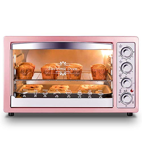 Mini horno eléctrico de 32 L, horno de pizza para el hogar de 220 V, herramienta de horneado de tiempo de control de temperatura de alas de pollo para pasteles, diseño de posición de horneado de 3 cap