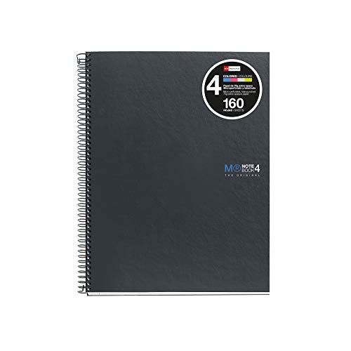 Miquelrius Basicos Mr 2121, Cuaderno A5 con Tapa de Polipropileno, 160 Hojas, Negro