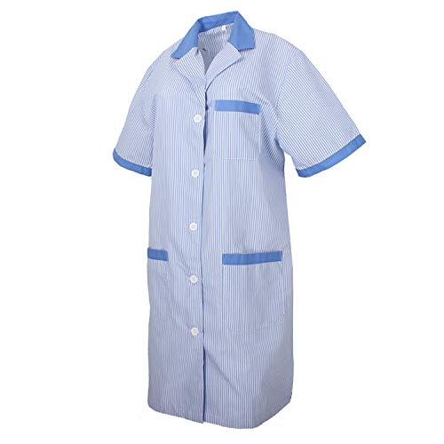 MISEMIYA - Bata SEÑORA Mujer ESTÉTICA Uniforme Laboral Dentista CLINICA Doctores Limpieza Veterinaria SANIDAD HOSTELERÍA Ref.T8162 - XXL, Bata Laboratorio T8162-4 Celetes