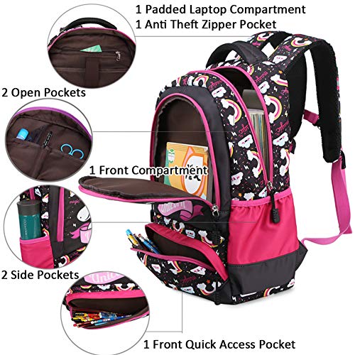 Mochila Unicornio Niña Mochila Infantil niña Mochila Escolar Niña Mochila Estudiantes Bolso para Chicas para La Escuela,Viajes,Intemperie