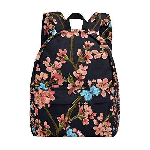 Mochilas Escolares para niños, diseño de Flores de melocotón, Mariposa, Libro, Bolsa para Adolescentes, Estudiantes, niñas, niños, Universidad, Libros, Ocio, Viajes, Mochila