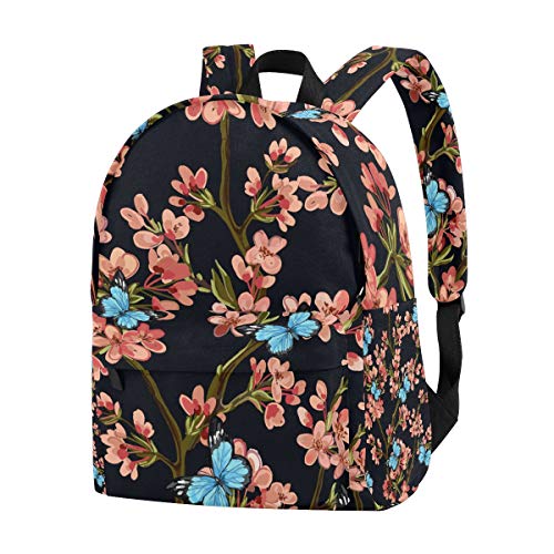 Mochilas Escolares para niños, diseño de Flores de melocotón, Mariposa, Libro, Bolsa para Adolescentes, Estudiantes, niñas, niños, Universidad, Libros, Ocio, Viajes, Mochila