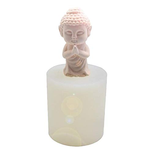 Molde de silicona con forma de Buda para hacer velas de aromaterapia, hecho a mano, molde de resina de yeso, molde para hornear