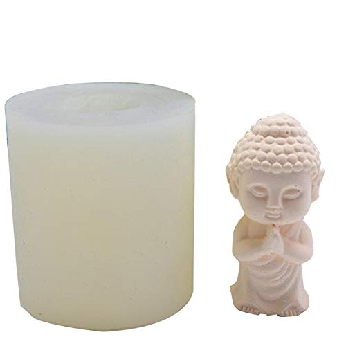 Molde de silicona con forma de Buda para hacer velas de aromaterapia, hecho a mano, molde de resina de yeso, molde para hornear