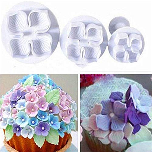 Moldes de Silicona Para Hornear Hydrangea Fondant Cake Decorating Sugarcraft Plunger Cutter Flower Blossom Mould Home Cake Tools Envío gratis