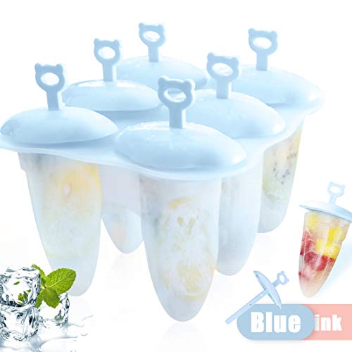 Moldes Helados Silicona, Moldes para Helados y Polos, Moldes Polos Niños, Ice Cream Mold, Ice Lolly Moulds, Sin BPA Molde para Hacer Helados Caseros