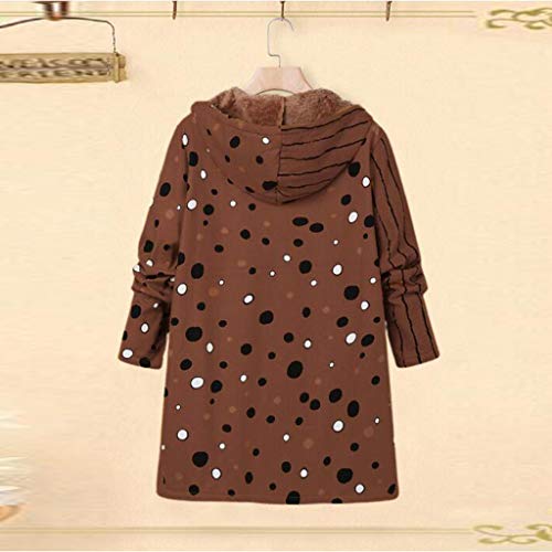 MOMOXI Talla Extra Women Winter Warm Impreso Bolsillos Más Gruesa Cremallera Abrigo con Capucha Desgastar Abrigo De Invierno Mujer Libre Abrigos para Mujer Rebajas Talla Grande Abrigo con Capucha