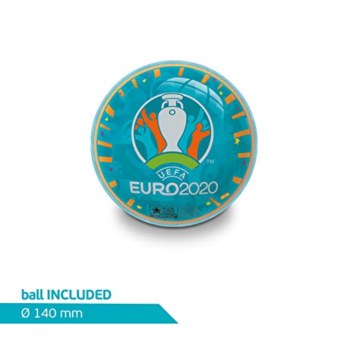 Mondo Toys-UEFA - Mini portería de fútbol para niños con Red balón Euro 2020 incluido-28581, Color Blanco, 28581