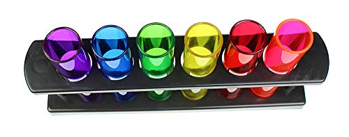 Monsterzeug - Juego de 6 vasos de chupito de ensayo, vasos de chupito como accesorio divertido para fiestas, tubos de ensayo de colores para chupitos, vasos de Stamperl