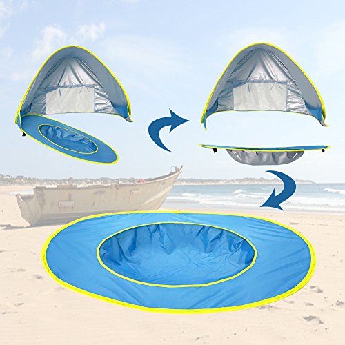 MOONBROOK Baby Beach Tienda portátil Ligero Pop-up Piscina protección UV Exterior Sun Shelter para bebé