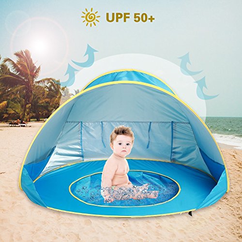 MOONBROOK Baby Beach Tienda portátil Ligero Pop-up Piscina protección UV Exterior Sun Shelter para bebé