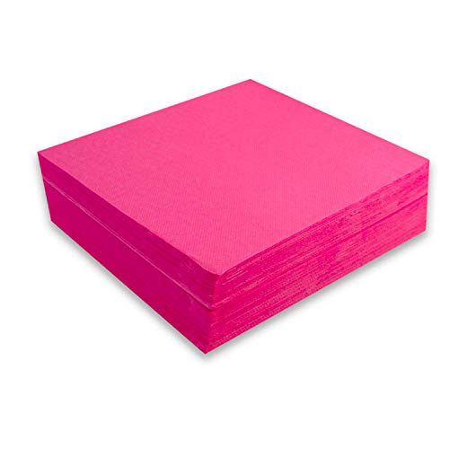 Morigami Servilleta 40x40, 2 capas, pliegue 1/4, 50 servilletas, punta-punta, Fucsia