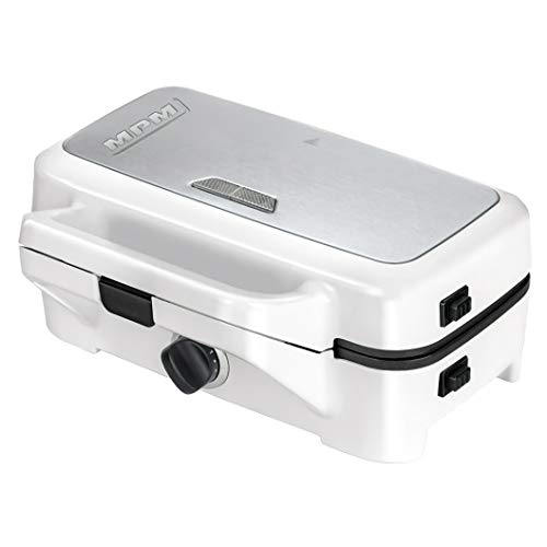 MPM MOP-33M Sandwichera 3 en 1, Placas Intercambiables, Sandwich tostadora, Gofrera gofres belgas, Grill Plancha para Carne y Pescados 1200W, 1200 W, 0 Decibeles, Blanco