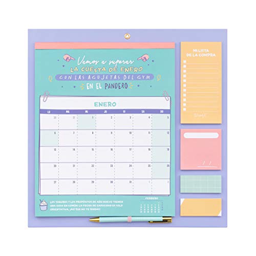 Mr. Wonderful WOA09848ES, Calendario de Pared 2020, Talla Única, Rosa