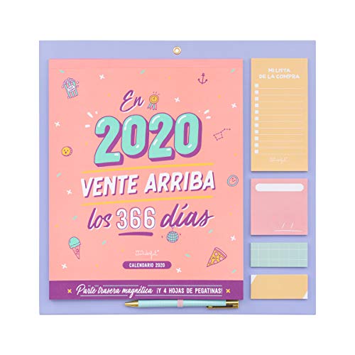 Mr. Wonderful WOA09848ES, Calendario de Pared 2020, Talla Única, Rosa