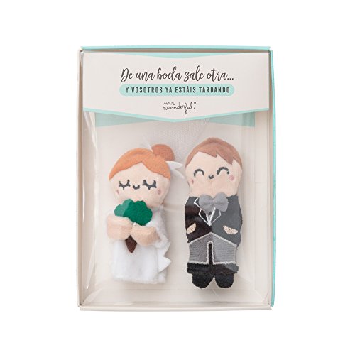 Mr. Wonderful WOA10416ES Marionetas de Novios para Regalar a los Siguientes en la Boda