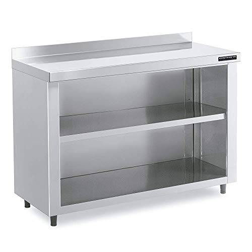 Mueble contra mostrador INOX - 2000 x 600 x 1050 mm - 1 estante - Maquinaria Bar Hostelería