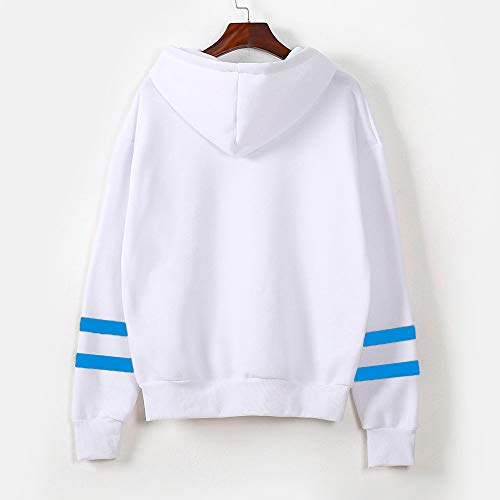 Mujer Sudaderas con Capucha de Manga Larga para Adolescentes Chicas Niña - Planeta Imprimir (Notas Musicales - Blue, Medium)