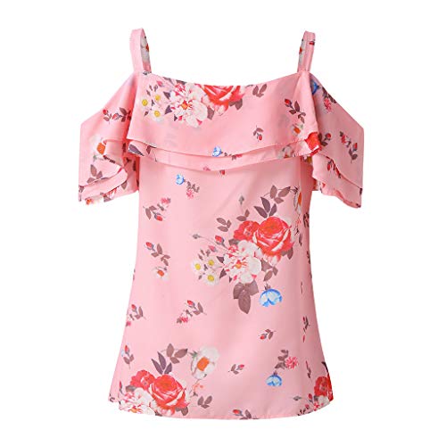 Mujeres Casual Estampado Floral O Neckline Blusa Camisa Nudo Tops de Manga Corta Mujeres Verano Camisetas Pullover Casual Camisa Manga Corta Cuello V Blusa Rayadas Patchwork Elástico Tops