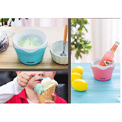 Multifuncional MáQuina De Helado De Fruta, Yogurtera Heladera Con Dispensador 500ML, Uso DoméStico MáQuina De Batido, Adecuado Para Helados, Batidos, Etc,Red