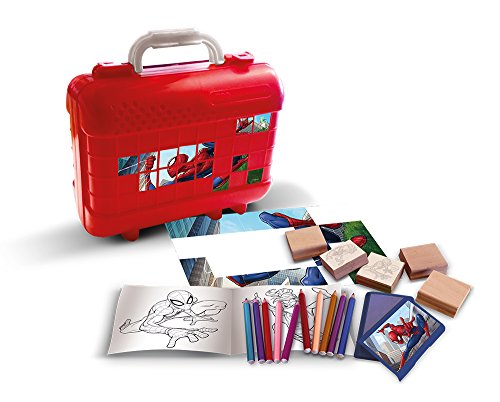 Multiprint Travel Set valigetta in plastica Spiderman - Juegos de Sellos para niños (Multicolor, Niño, 3 año(s), Spiderman, 230 mm, 105 mm)