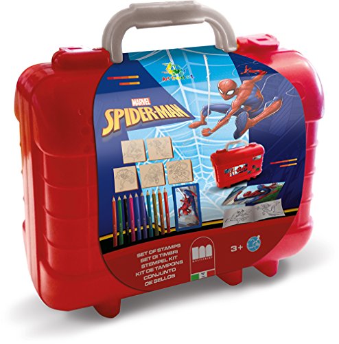 Multiprint Travel Set valigetta in plastica Spiderman - Juegos de Sellos para niños (Multicolor, Niño, 3 año(s), Spiderman, 230 mm, 105 mm)