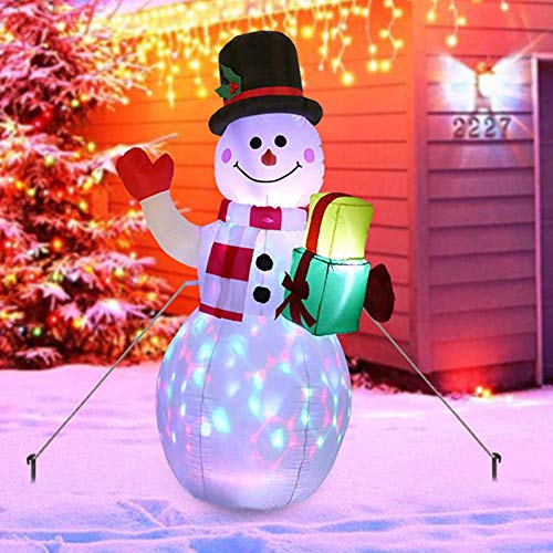 Muñeco De Nieve Inflable Navideño, 59 Pulgadas En Decoración De Árbol De Navidad, Decoración Navideña Para Exteriores, Interior, Luces, Decoración Para Patio, Césped Gigante, Inflable Para El Hogar