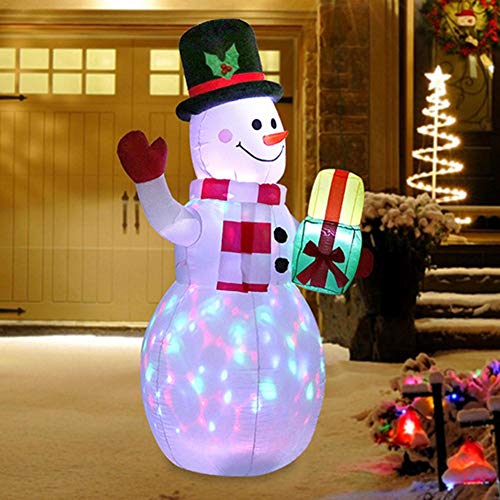 Muñeco De Nieve Inflable Navideño, 59 Pulgadas En Decoración De Árbol De Navidad, Decoración Navideña Para Exteriores, Interior, Luces, Decoración Para Patio, Césped Gigante, Inflable Para El Hogar