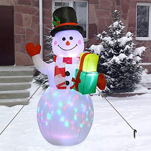 Muñeco De Nieve Inflable Navideño, 59 Pulgadas En Decoración De Árbol De Navidad, Decoración Navideña Para Exteriores, Interior, Luces, Decoración Para Patio, Césped Gigante, Inflable Para El Hogar