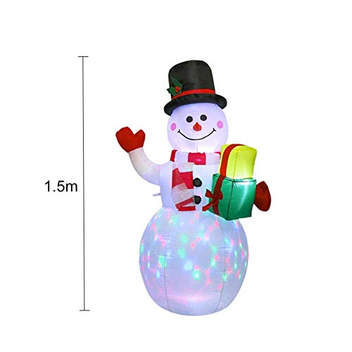 Muñeco De Nieve Inflable Navideño, 59 Pulgadas En Decoración De Árbol De Navidad, Decoración Navideña Para Exteriores, Interior, Luces, Decoración Para Patio, Césped Gigante, Inflable Para El Hogar