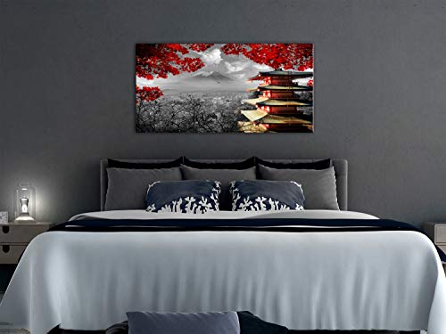 murando Cuadro en Lienzo Japon Japón 140x70 cm impresión en Material Tejido no Tejido impresión artística fotografía Imagen gráfica decoración de Pared Templo Japones c-C-0241-b-a